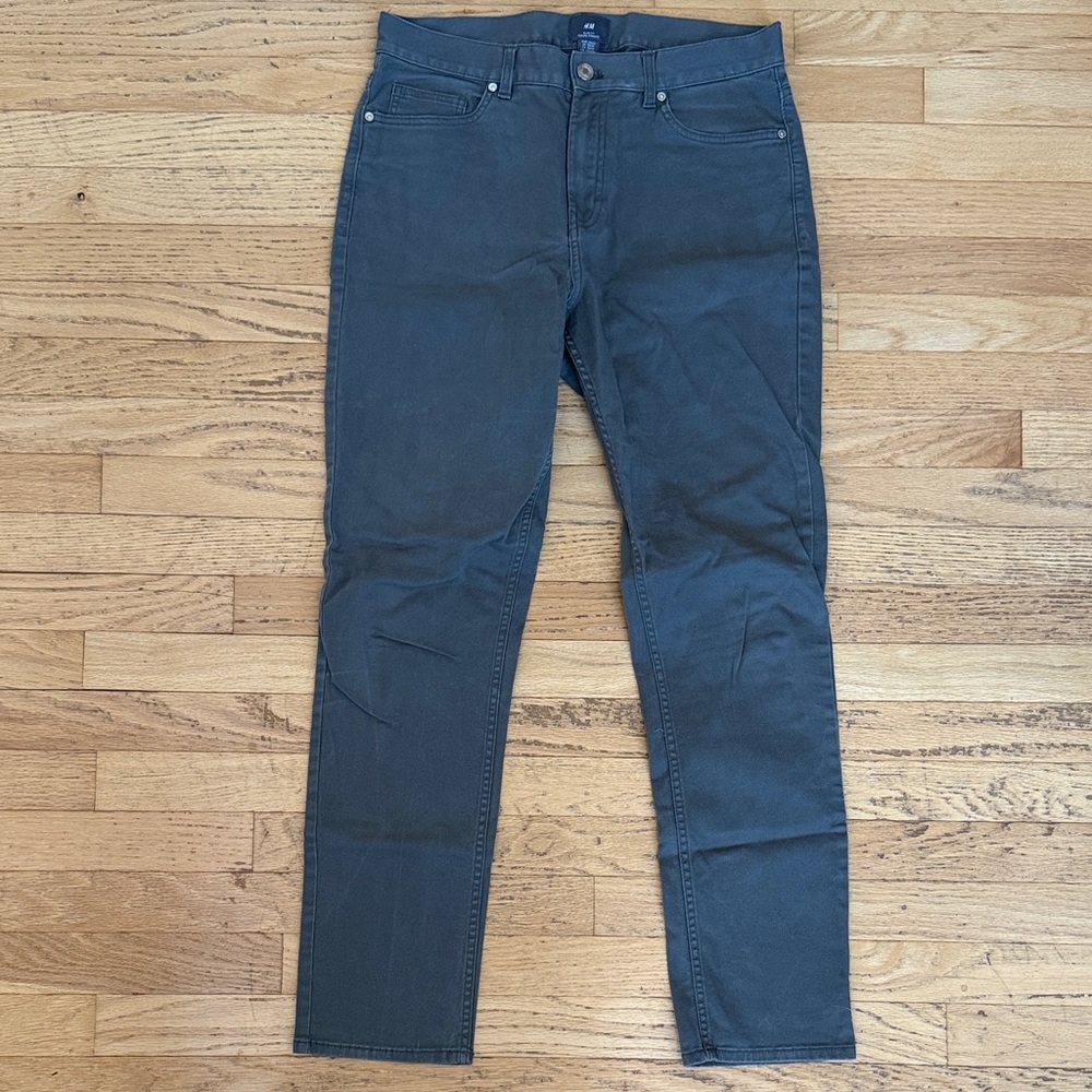 H&M Slim Fit Green Pants